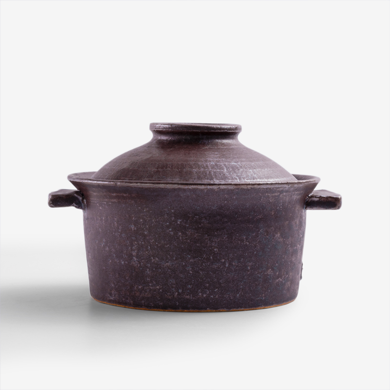 Handmade Fire 20cm Ceramic Pot | Brown_2