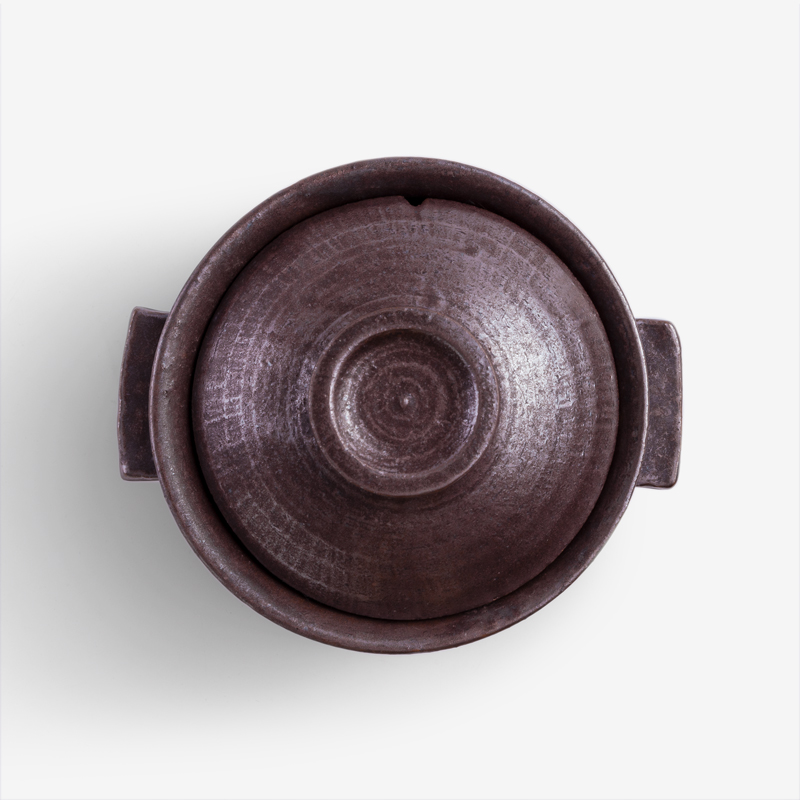Handmade Fire 20cm Ceramic Pot | Brown_3