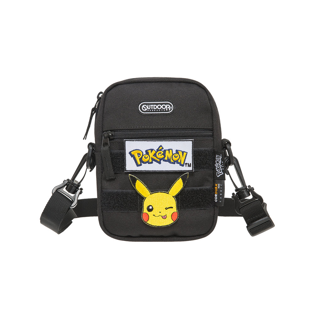 【OUTDOOR】寶可夢Pokemon-訓練家系列直式側背包-黑色 ODGO20C04BK