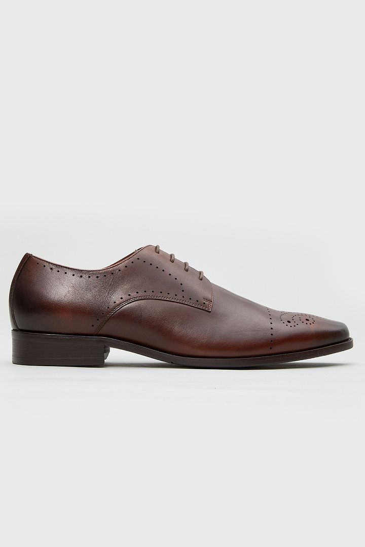 SST&C Simple Carved Brown Derby Shoes | 1312103003  (Outlet)_3