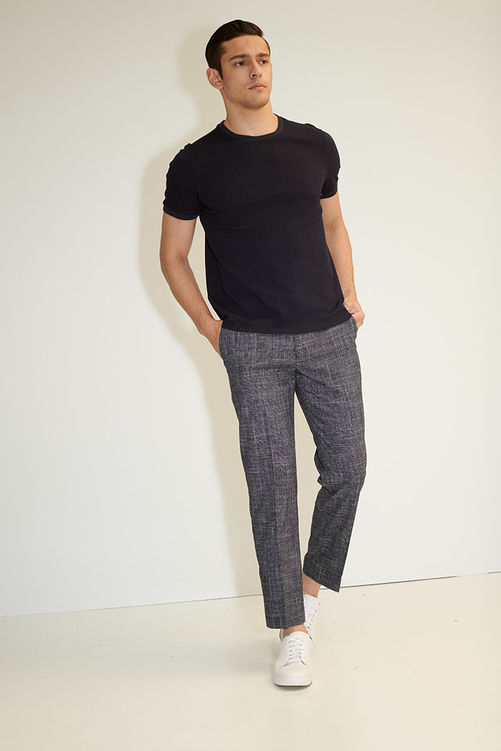 SST&C Check Pattern Texture Slim Fit Suit Trousers | 0212103003  (Outlet)_2