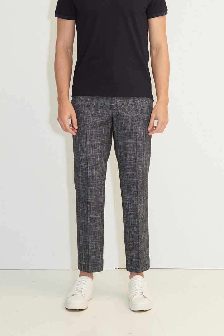 SST&C Check Pattern Texture Slim Fit Suit Trousers | 0212103003  (Outlet)_5