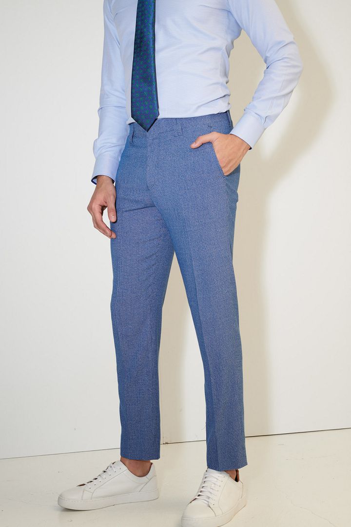 SST&C Vintage Check Pattern Slim Fit Suit Trousers | 0212103004  (Outlet)_4