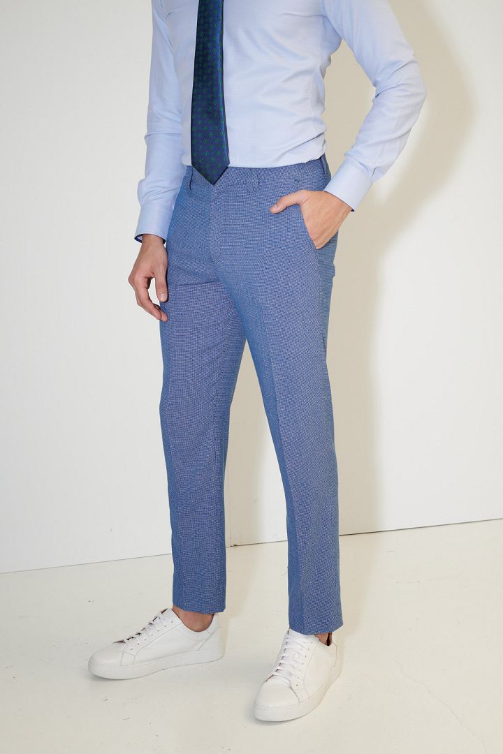 SST&C Vintage Check Pattern Slim Fit Suit Trousers | 0212103004  (Outlet)_6