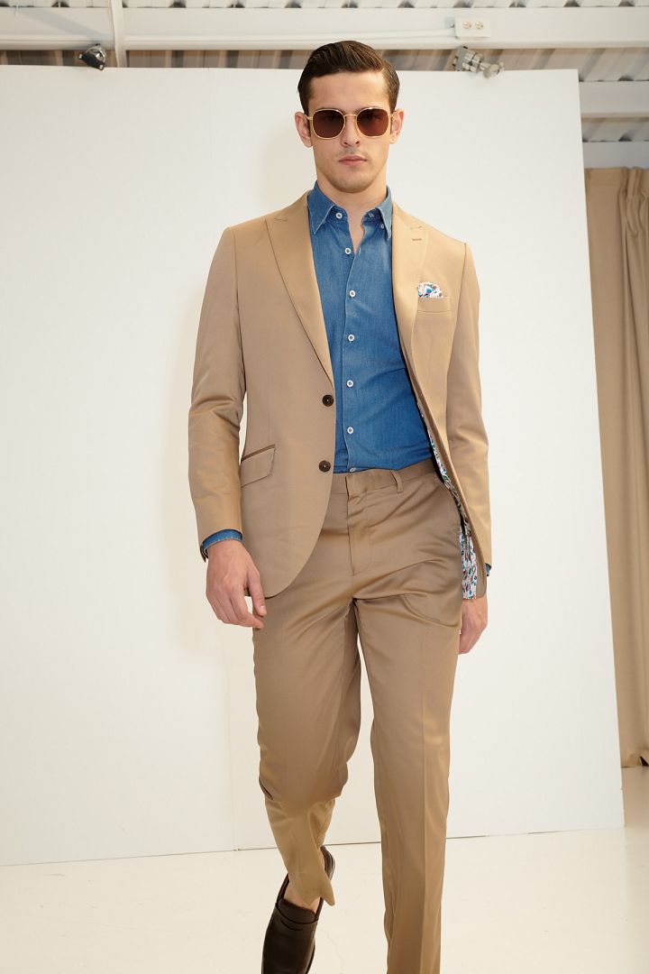 SST&C Khaki Slim Fit Trousers | 0212103006  (Outlet)_0