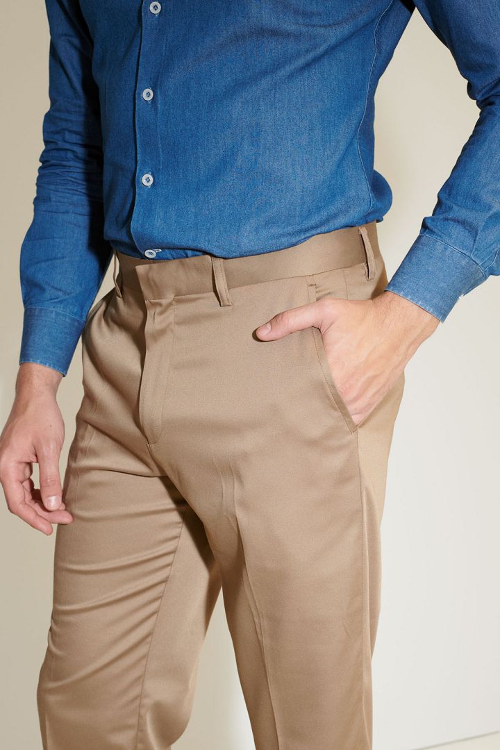 SST&C Khaki Slim Fit Trousers | 0212103006  (Outlet)_7