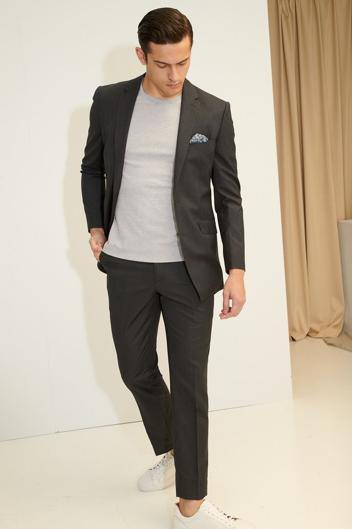 SST&C Navy Slim Fit Suit Trousers | 0212103007  (Outlet)_3