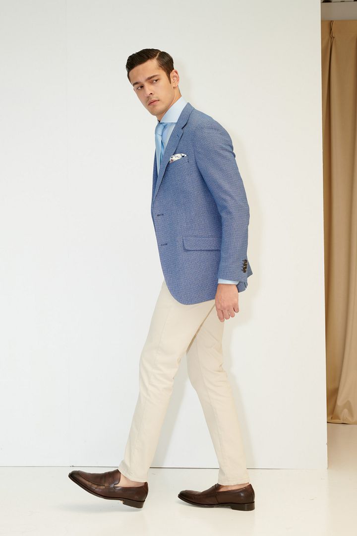 SST&C Retro Check Pattern Slim Fit Suit Jacket | 0112103004  (Outlet)_3