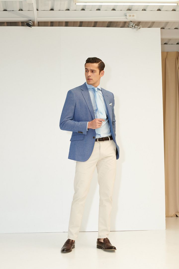 SST&C Retro Check Pattern Slim Fit Suit Jacket | 0112103004  (Outlet)_4
