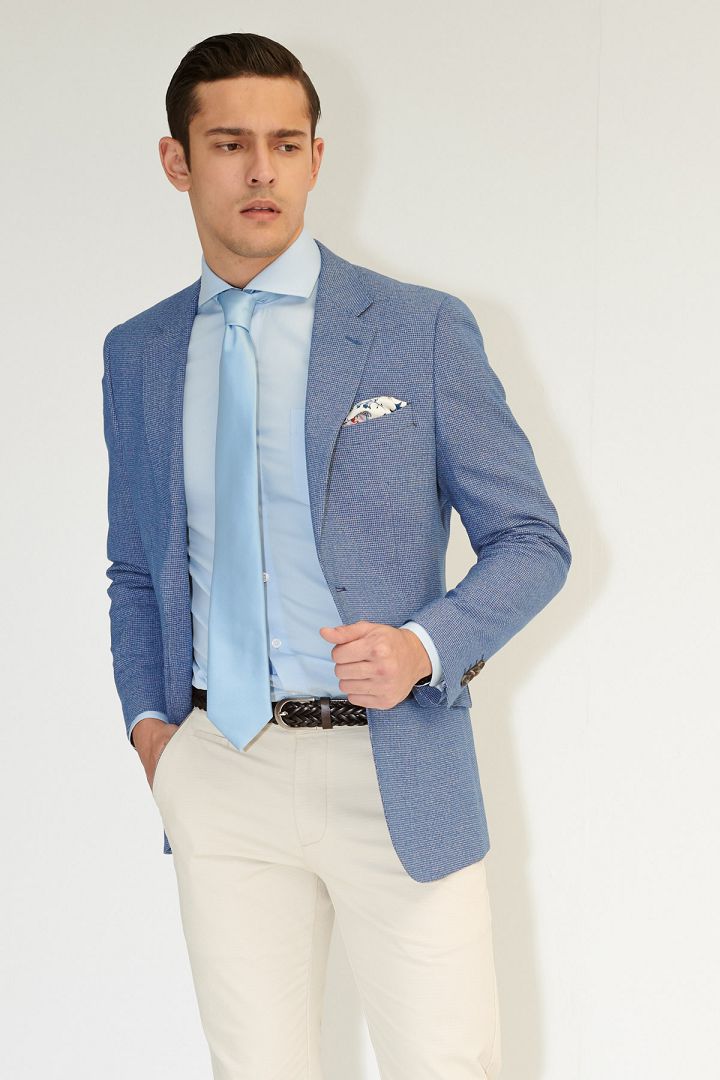 SST&C Retro Check Pattern Slim Fit Suit Jacket | 0112103004  (Outlet)_5
