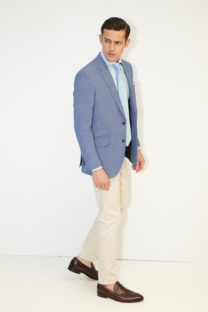 SST&C Retro Check Pattern Slim Fit Suit Jacket | 0112103004  (Outlet)_6