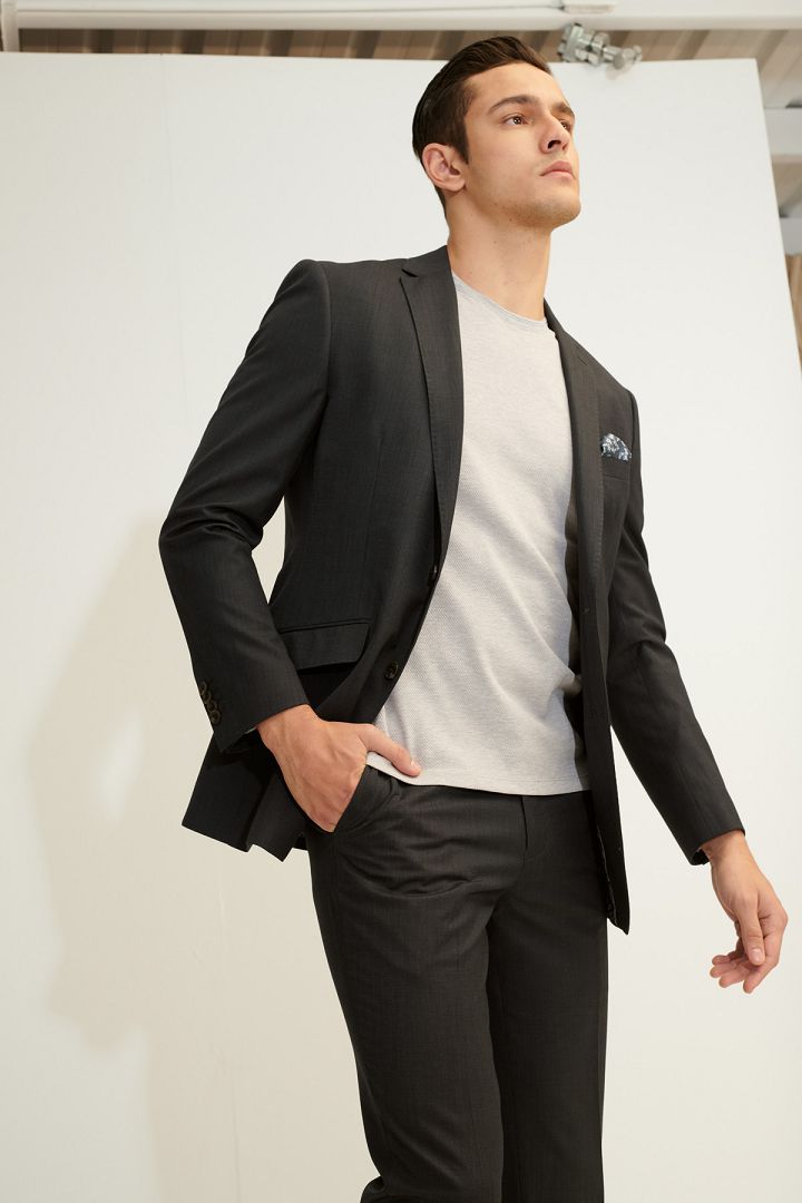 SST&C #Online Exclusive  Navy Slim Fit Suit Jacket | 0112103007  (Outlet)_0
