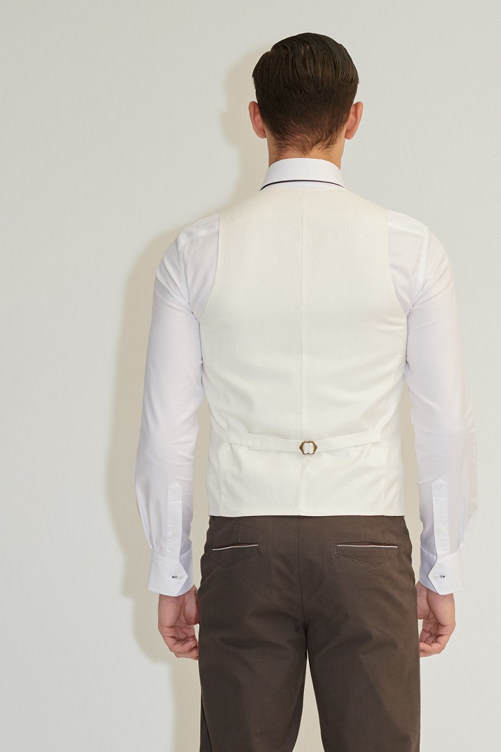 SST&C Off-White Casual Vest | 4512103001  (Outlet)_5
