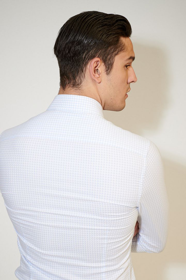 SST&C Light Blue Textured Shirt | 0312103010  (Outlet)_4