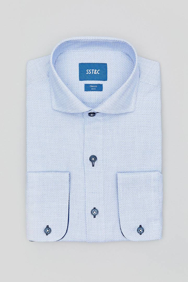 SST&C 藍色紋理襯衫 | 0312103011 (outlet)_5