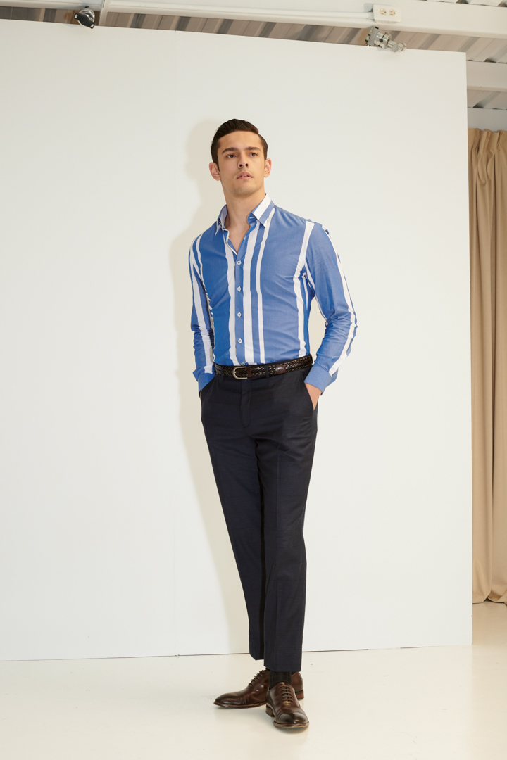 SST&C Blue and White Wide Shirt | 0312103006  (Outlet)_3