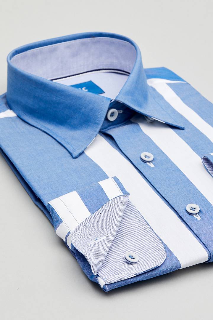 SST&C Blue and White Wide Shirt | 0312103006  (Outlet)_6