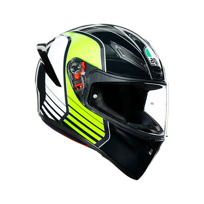 Agv K1 Power 消光黑綠白全罩安全帽義大利品牌 Gd佳德騎士俱樂部