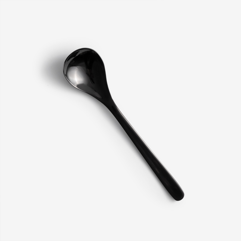 Black 18.7cm Stainless Steel Table Spoon_0