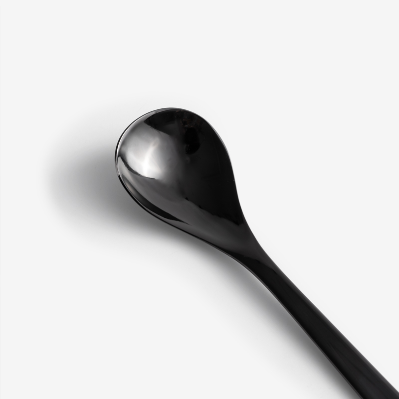 Black 18.7cm Stainless Steel Table Spoon_1