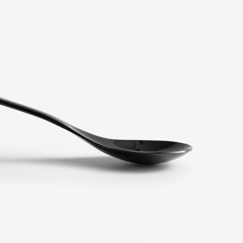 Black 18.7cm Stainless Steel Table Spoon_2