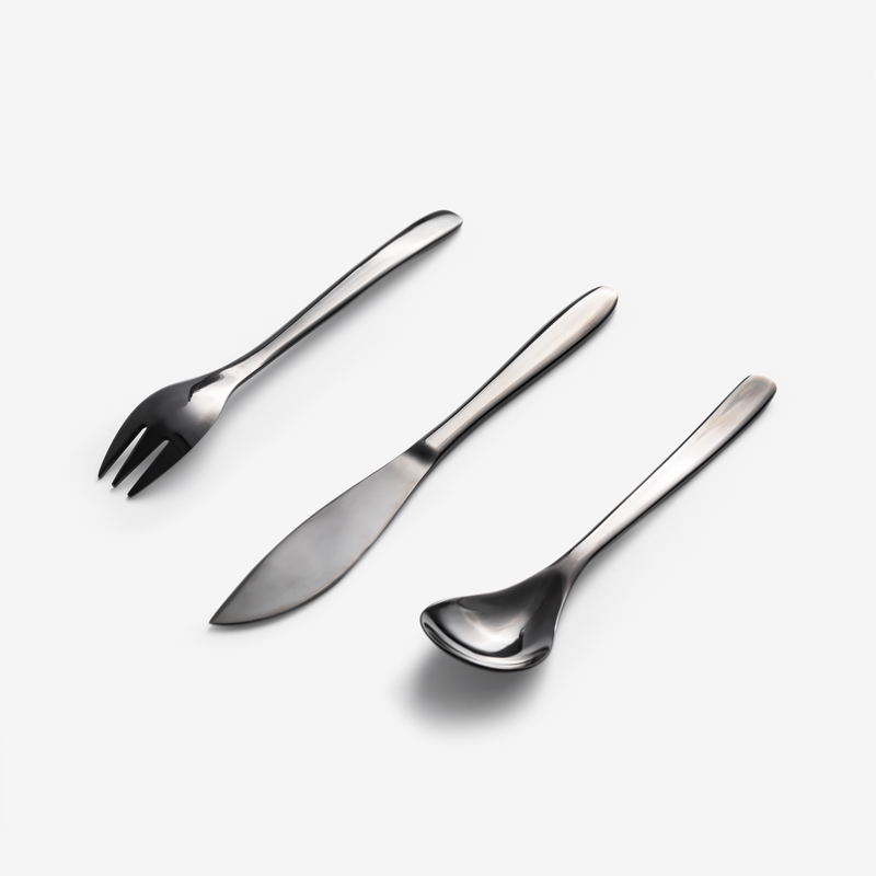 Black 18.7cm Stainless Steel Table Spoon_4