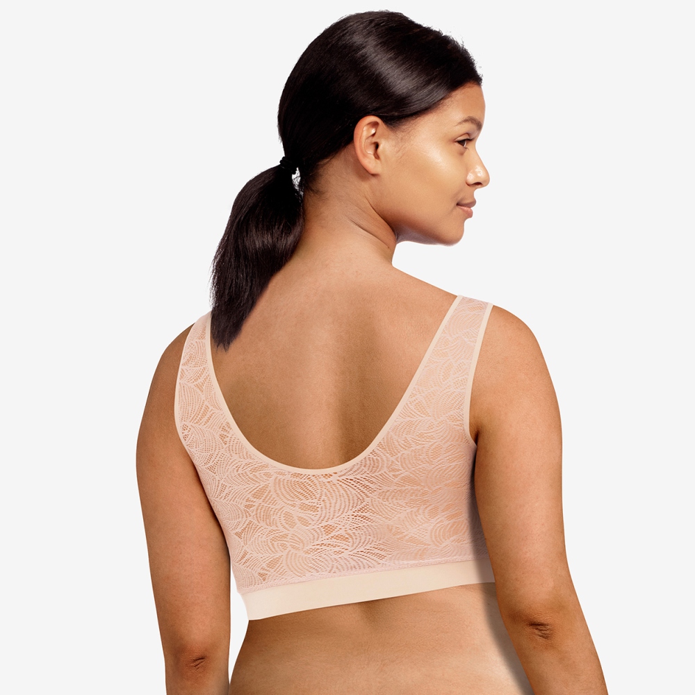 【Chantelle Lab】透氣涼感蕾絲V領無痕內衣>XS-XXL>粉膚色(11G10_01N)【Soft Stretch】_2