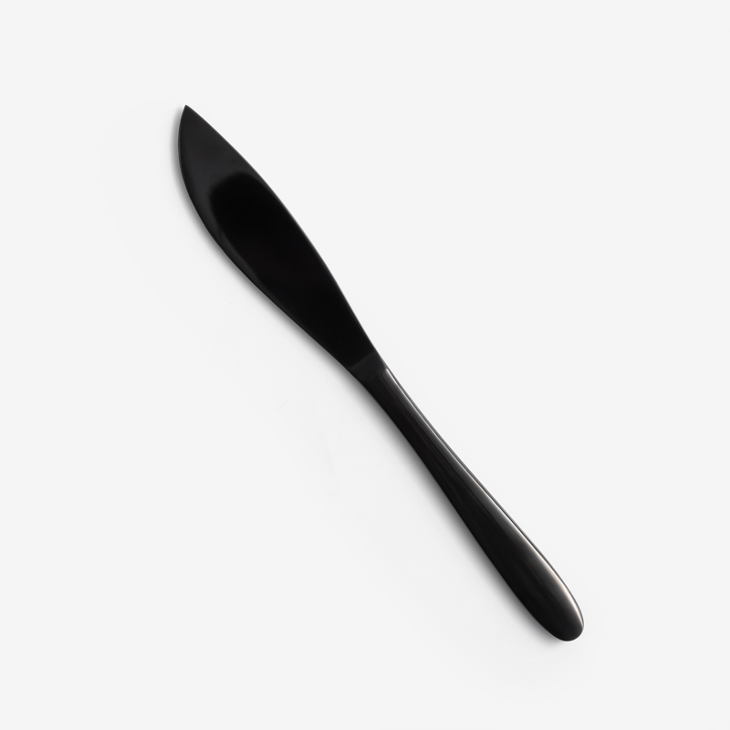 Black 21.5cm Stainless Steel Table Knife_0