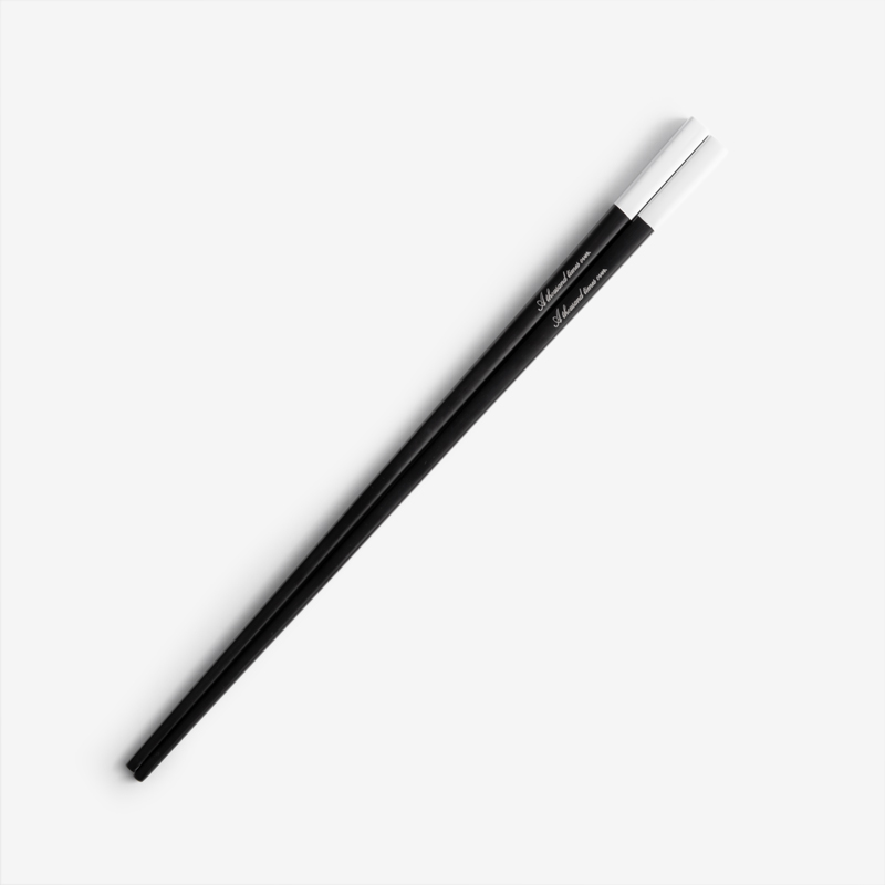 White Crowned 23.5cm Stainless Steel Chopstick_0