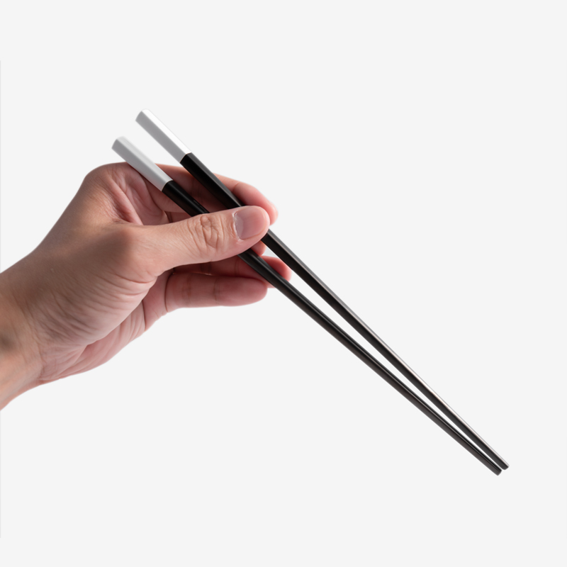 White Crowned 23.5cm Stainless Steel Chopstick_2