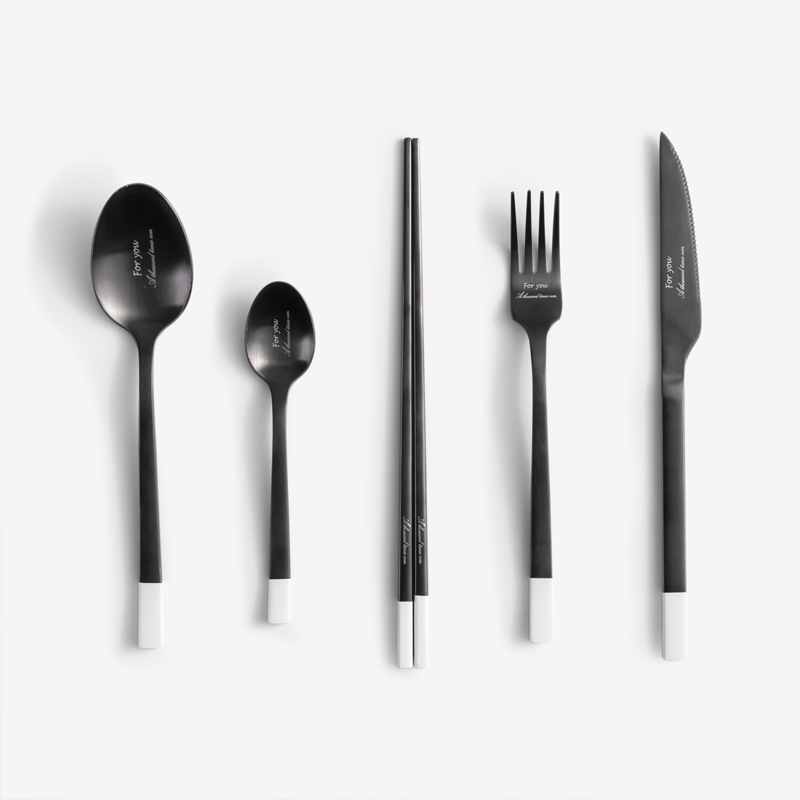 White Crowned 23.5cm Stainless Steel Chopstick_3