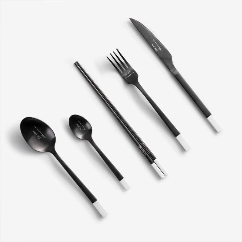 White Crowned 23.5cm Stainless Steel Chopstick_4