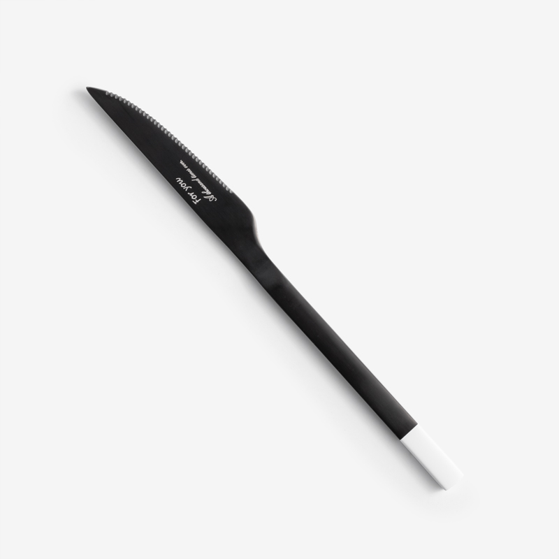 White Crowned 21.5cm Stainless Steel Table Knife_0