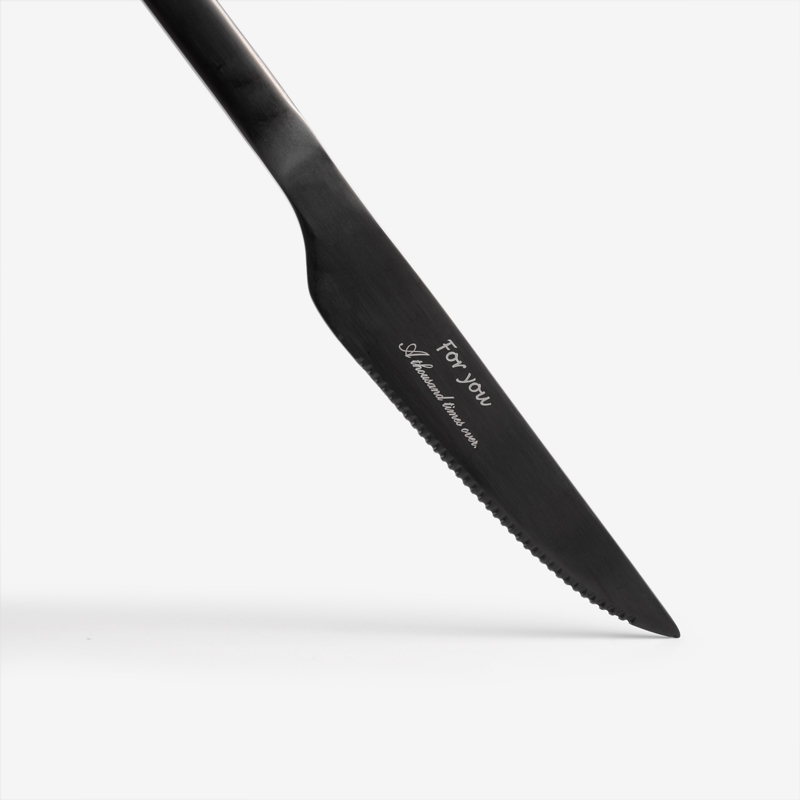 White Crowned 21.5cm Stainless Steel Table Knife_1