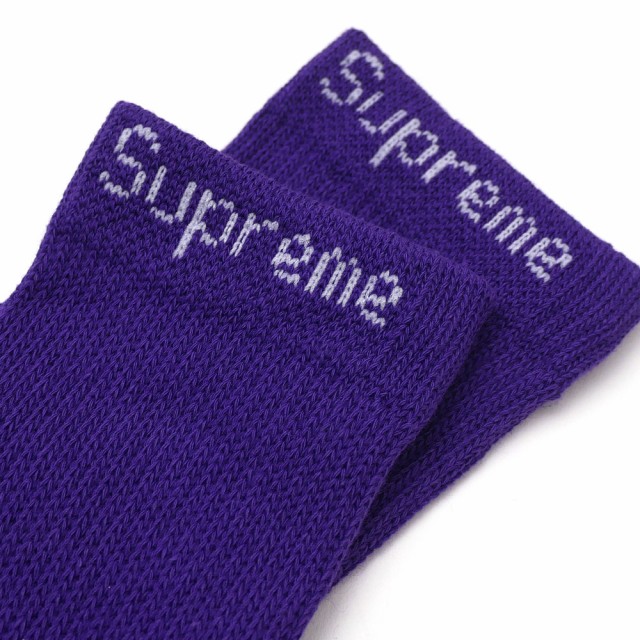 SUPREME x HANES CREW SOCKS 經典文字 中筒襪 / 小腿襪 (紫色一入)_2