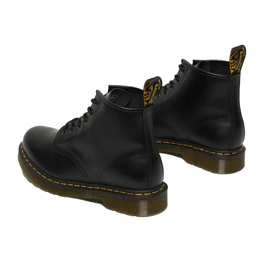 Dr.Martens 26230001 101 YS 6-EYE SMOOTH LEATHER 6孔 馬丁鞋 中筒靴 (黑色黃線)_3