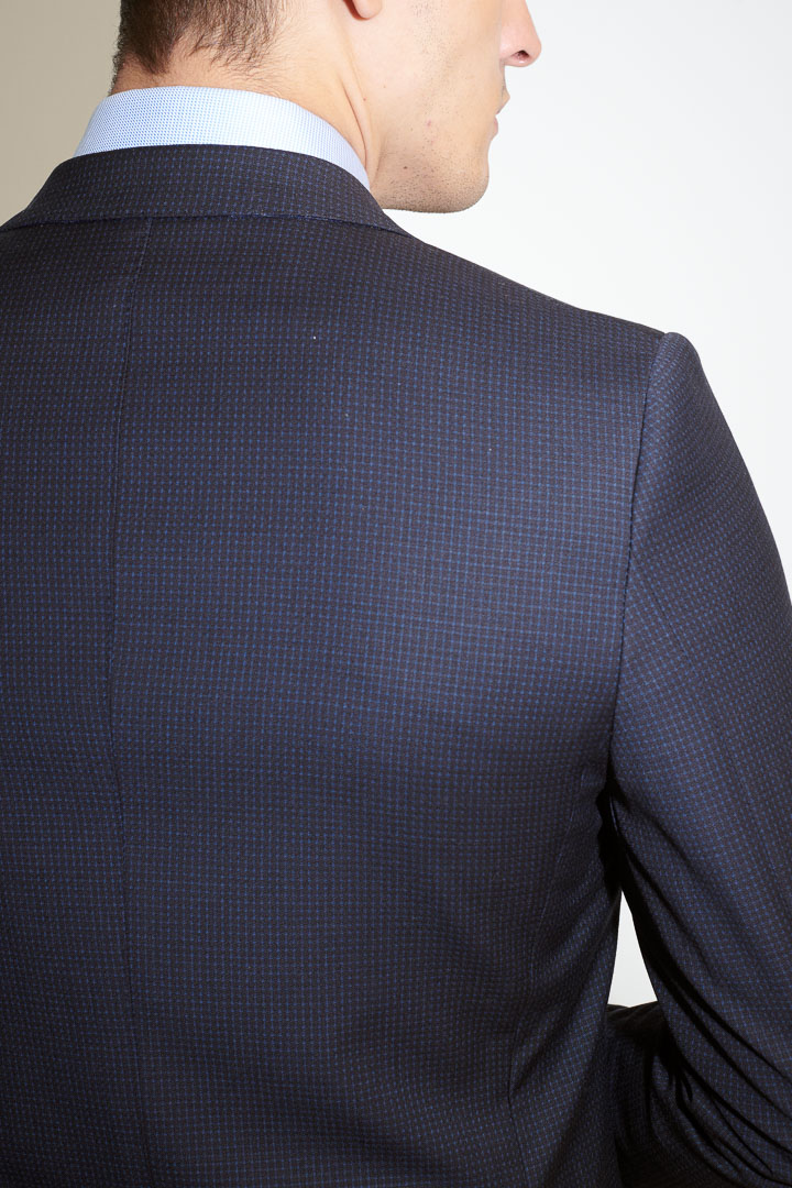 SST&C #Online Exclusive  Milan Series Navy Blue Textured Slim Fit Suit Jacket | 0112104003  (Outlet)_6