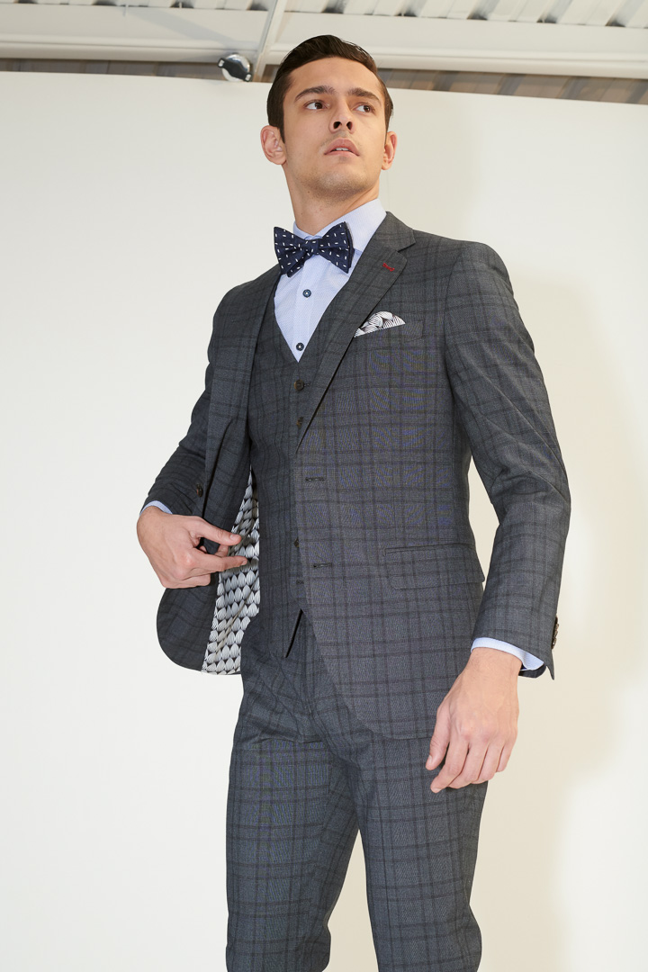 SST&C Gray Check Tailored Suit Jacket | 0112104006  (Outlet)_0