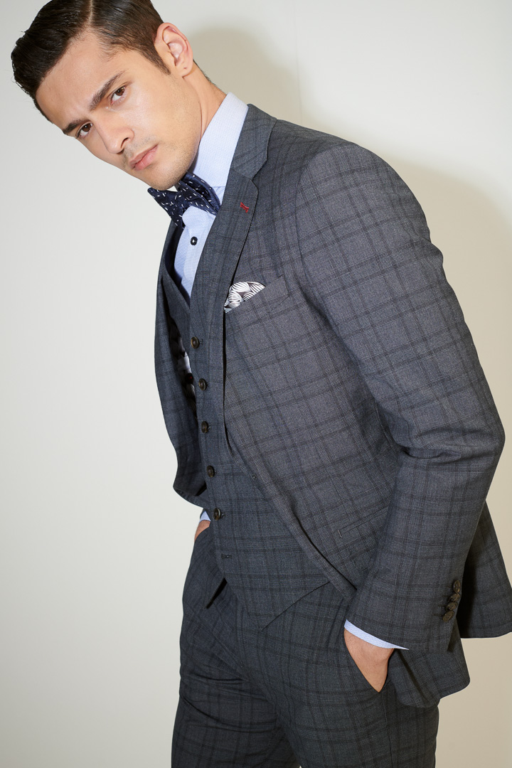SST&C Gray Check Tailored Suit Jacket | 0112104006  (Outlet)_2
