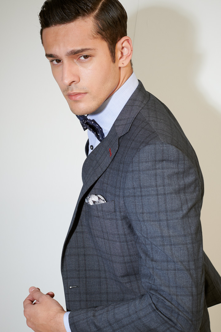 SST&C Gray Check Tailored Suit Jacket | 0112104006  (Outlet)_3