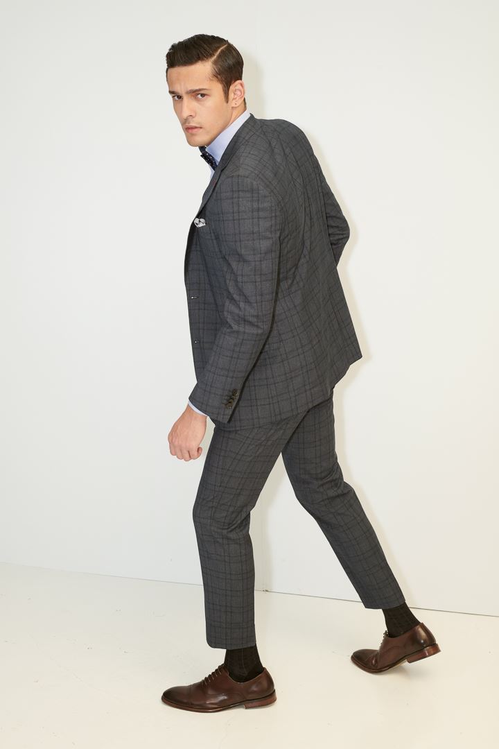 SST&C Gray Check Tailored Suit Jacket | 0112104006  (Outlet)_6