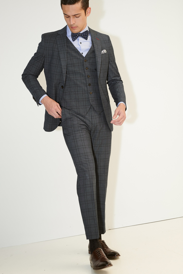 SST&C Gray Check Tailor Suit Trousers | 0212104006  (Outlet)_0