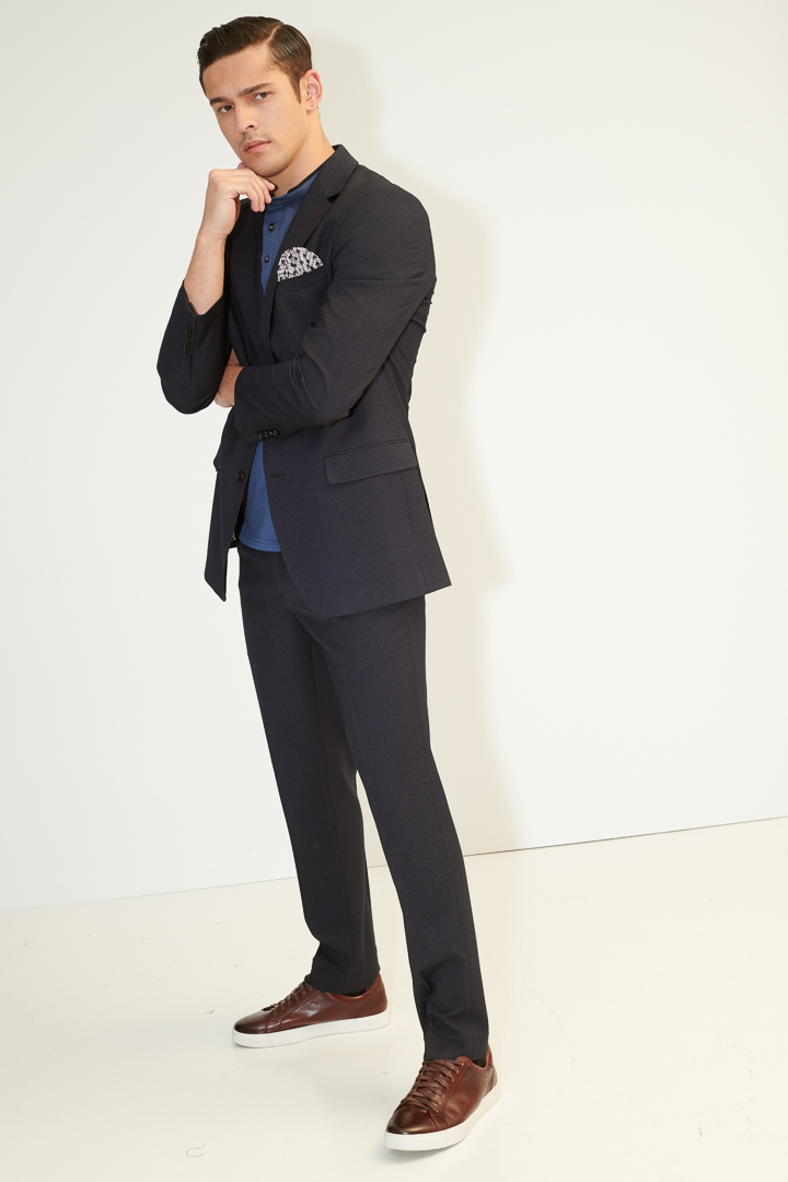 SST&C Navy Pinstripe Pattern Classic Suit Trousers | 0212104009  (Outlet)_4