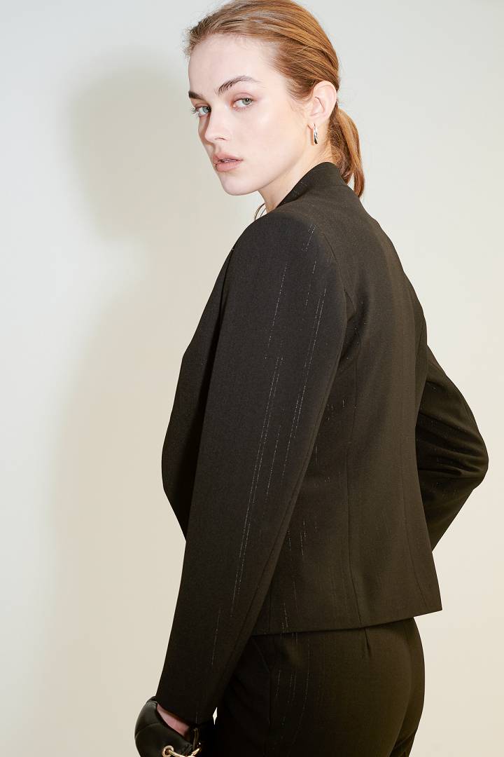 SST&C Women'S Collarless Cardigan Suit Jacket | 7162104003  (Outlet)_3