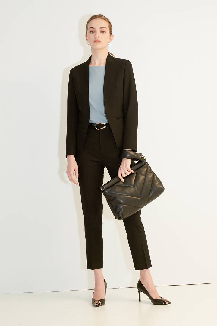 SST&C Women'S Collarless Cardigan Suit Jacket | 7162104003  (Outlet)_4