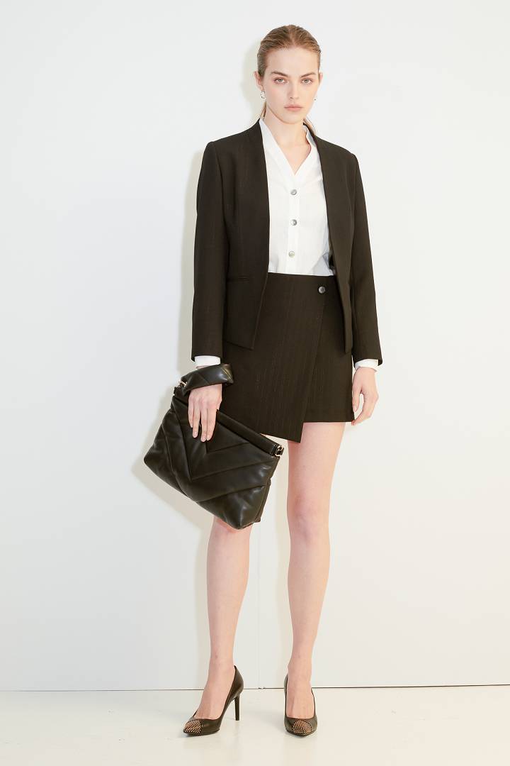 SST&C Women'S Collarless Cardigan Suit Jacket | 7162104003  (Outlet)_5