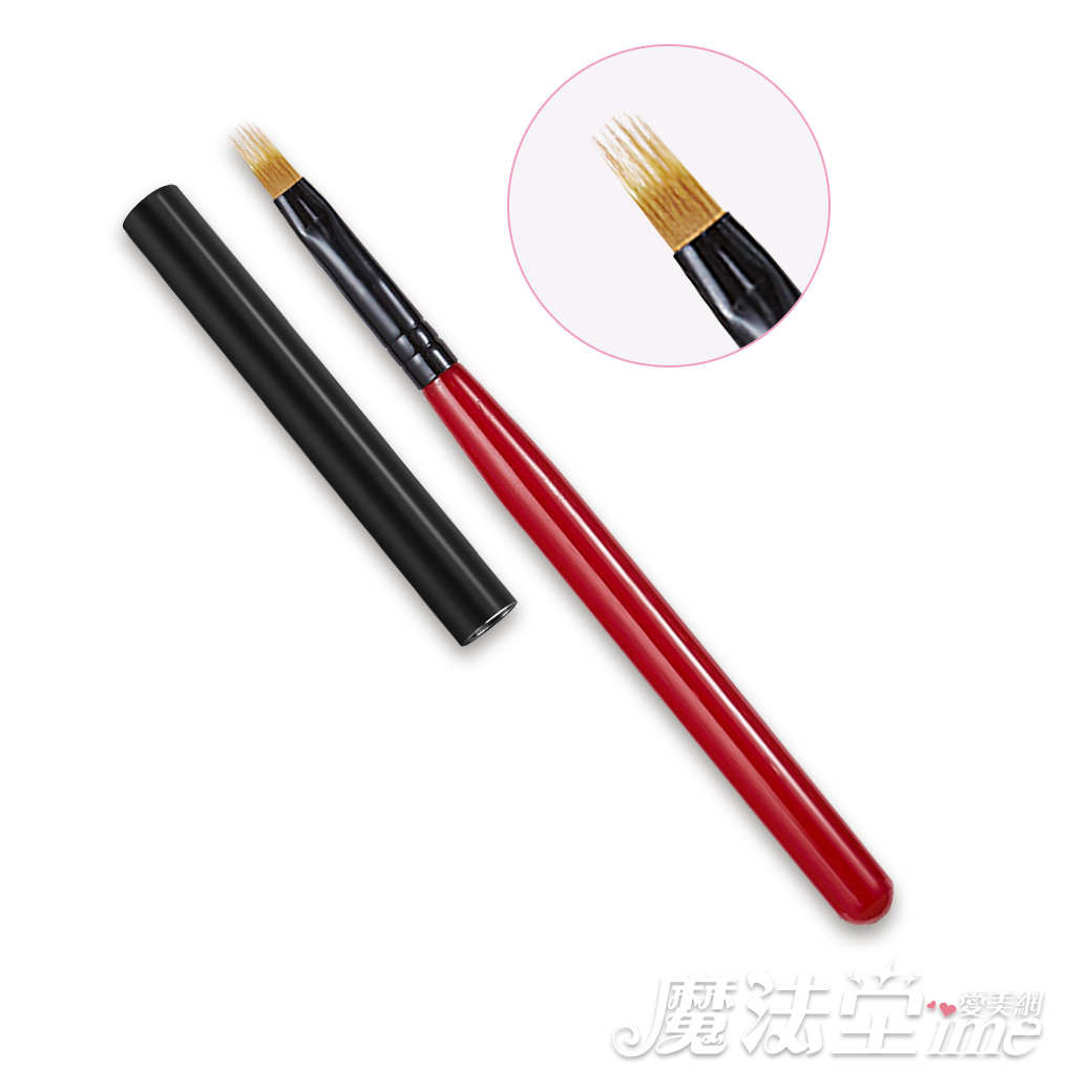 美甲凝膠筆刷 ◢ 毛呢筆/紅桿 #320_1