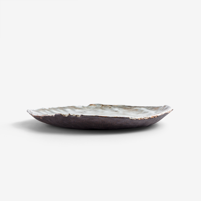 職人 手捻原生 19cm 異邊陶瓷盤︱咖啡︱單品_2