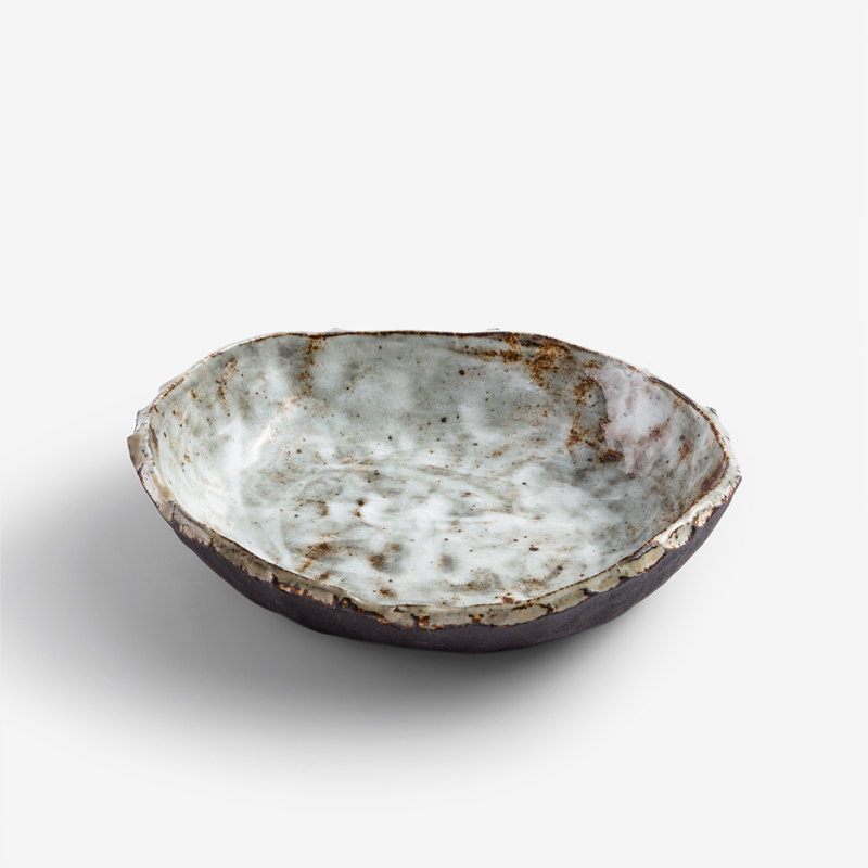 職人 手捻原生 15cm 異邊陶瓷盤︱咖啡︱單品_0