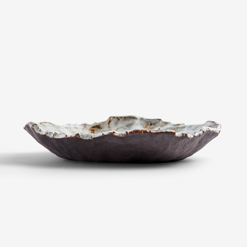 職人 手捻原生 22cm 異邊陶瓷盤︱咖啡︱單品_2